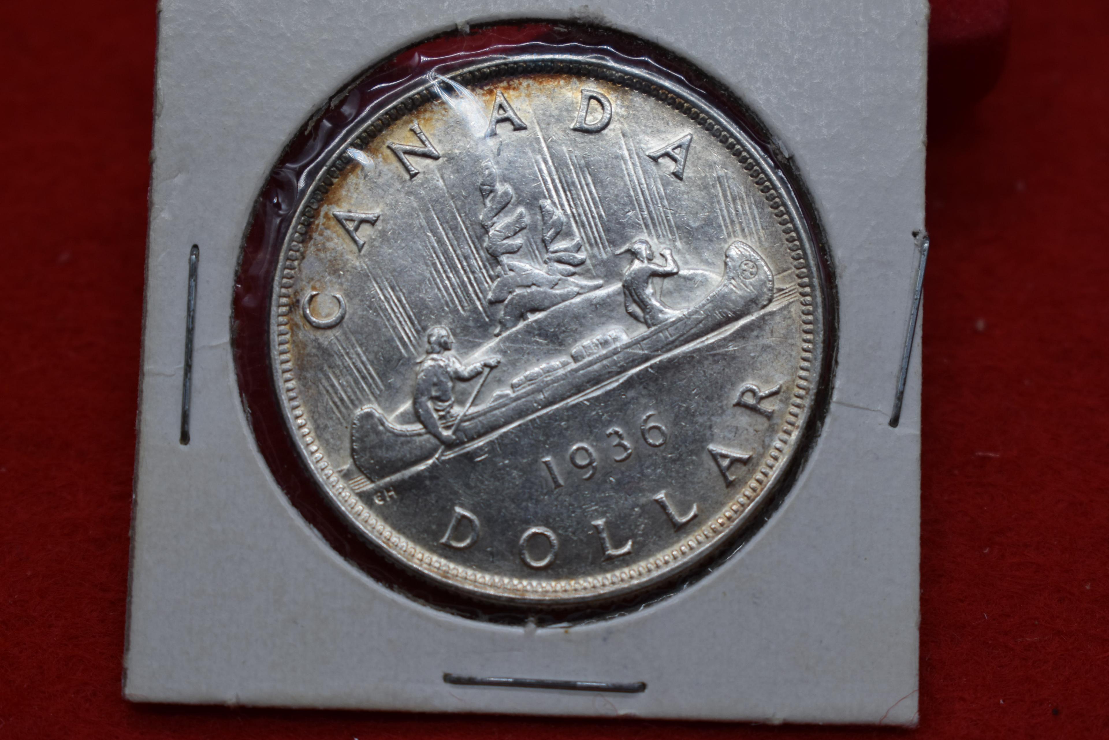 1936 Canadian Silver Dollar - Unc