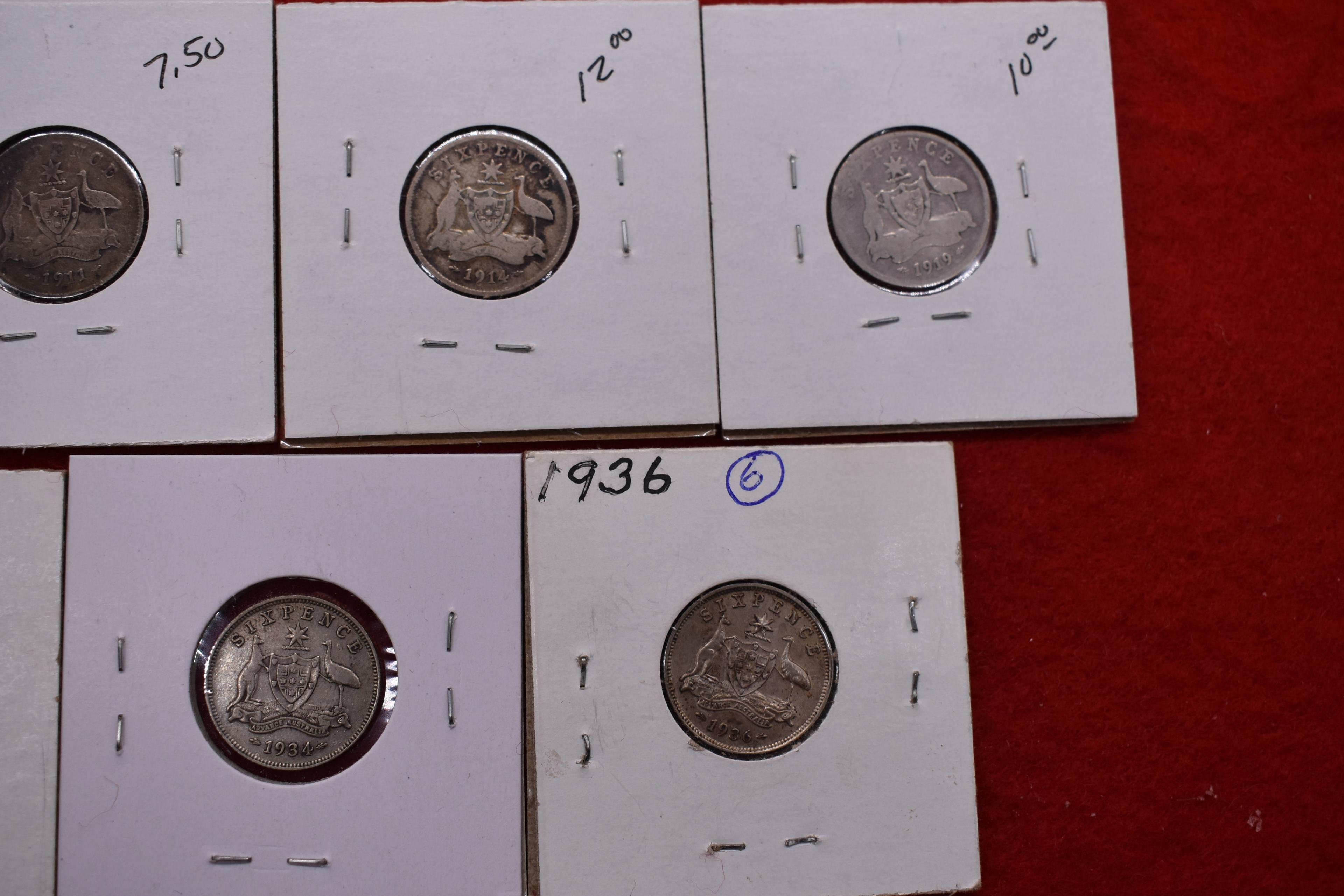 7 - Australia 6 Pence - 92.5% Silver