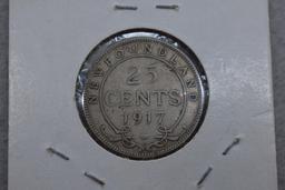 1917 Newfoundland 25 Cents - Vf