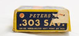 Peters High Velocity .303 Savage Full Box