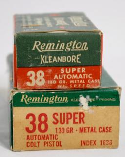 Remington 38 Super Automatic 130 Gr. (2 Boxes)