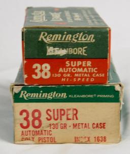 Remington 38 Super Automatic 130 Gr. (2 Boxes)