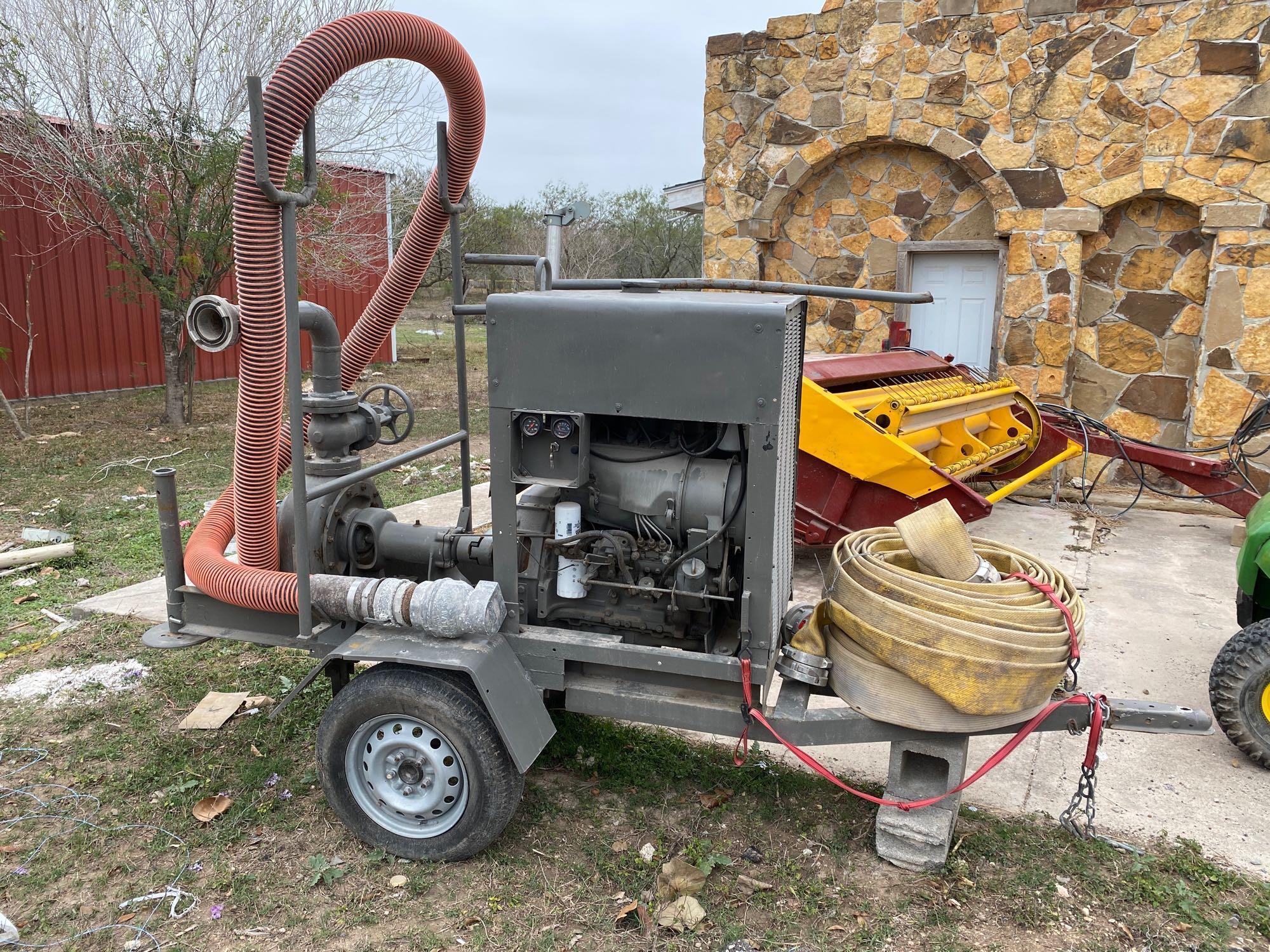 Gorman Rupp Water Pump on Trailer