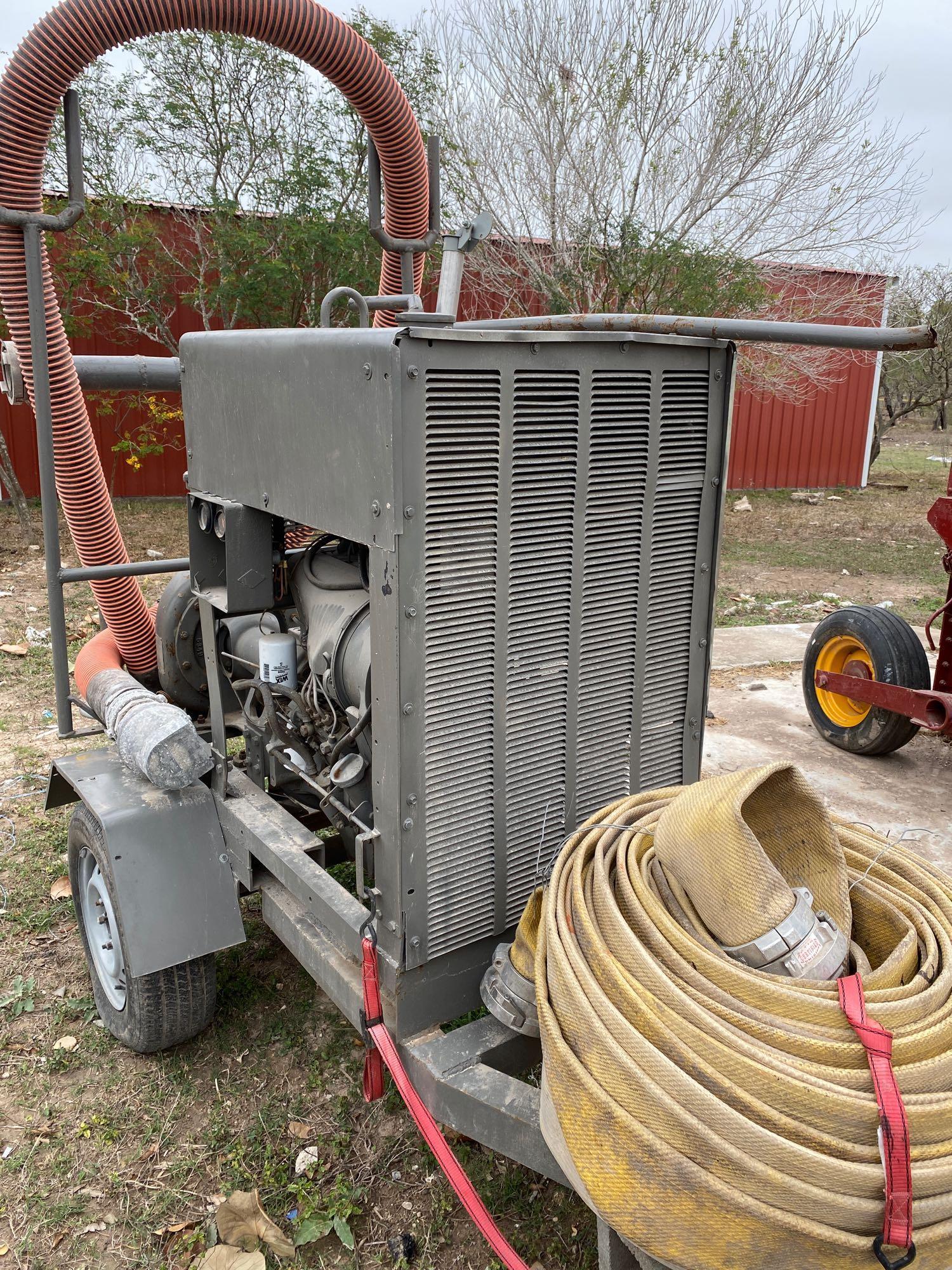 Gorman Rupp Water Pump on Trailer