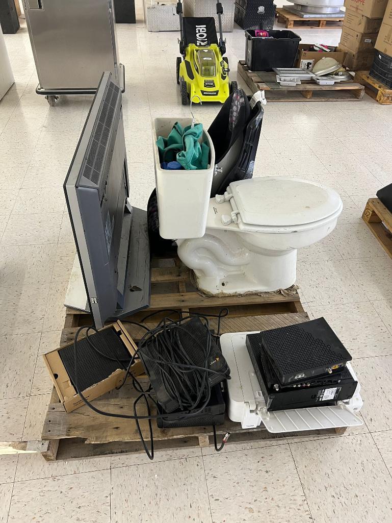 Lot of TV, Toilet & Misc. Items