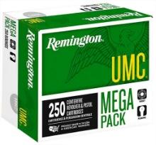 Remington Ammunition 23777 UMC Mega Pack 9mm Luger 115 gr Full Metal Jacket FMJ 250 Per Box