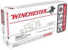 Winchester Ammo USA3501 USA 350 Legend 145 gr 2350 fps Full Metal Jacket FMJ 20 Bx