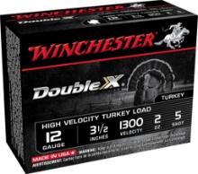 Winchester Ammo STH12355 Double X High Velocity Turkey 12 Gauge 3.50 2 oz 1300 fps 5 Shot 10 Bx