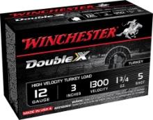Winchester Ammo STH1235 Double X High Velocity Turkey 12 Gauge 3 1 34 oz 1300 fps 5 Shot 10 Bx