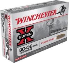 Winchester Ammo X30064 Super X Hunting 3006 Springfield 180 gr PowerPoint PP 20 Per Box