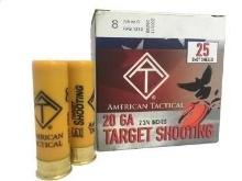 ATI 20ga Target Load 2.75 inch Shotgun Shells - #8 | 7/8 oz. | 1210 fps | 1 Case (10 boxes/250rds)