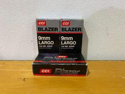 Lot of 3 CCI Blazer 9mm Largo 124 Gr. GDHP - 150 Rounds