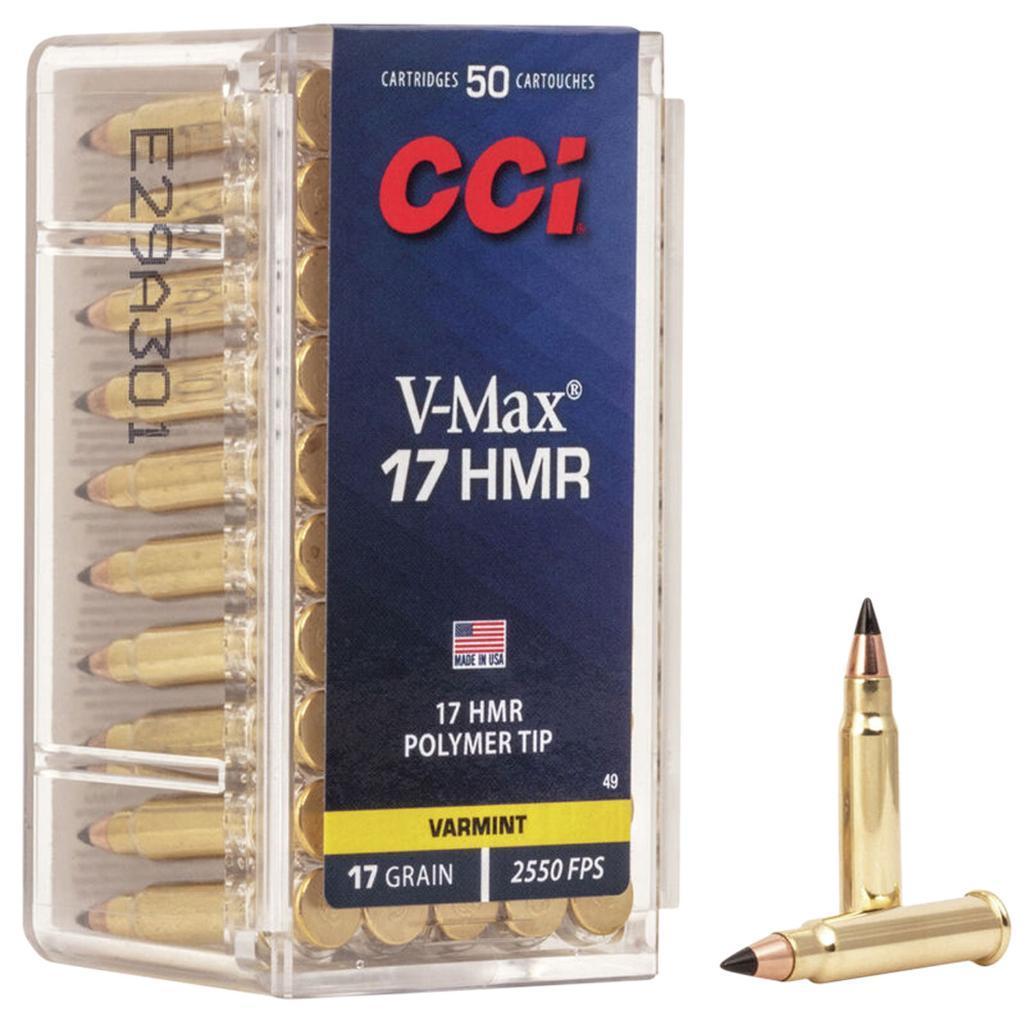 CCI 0049 VMAX 17 HMR 17 gr Hornady V Max 50 Per Box