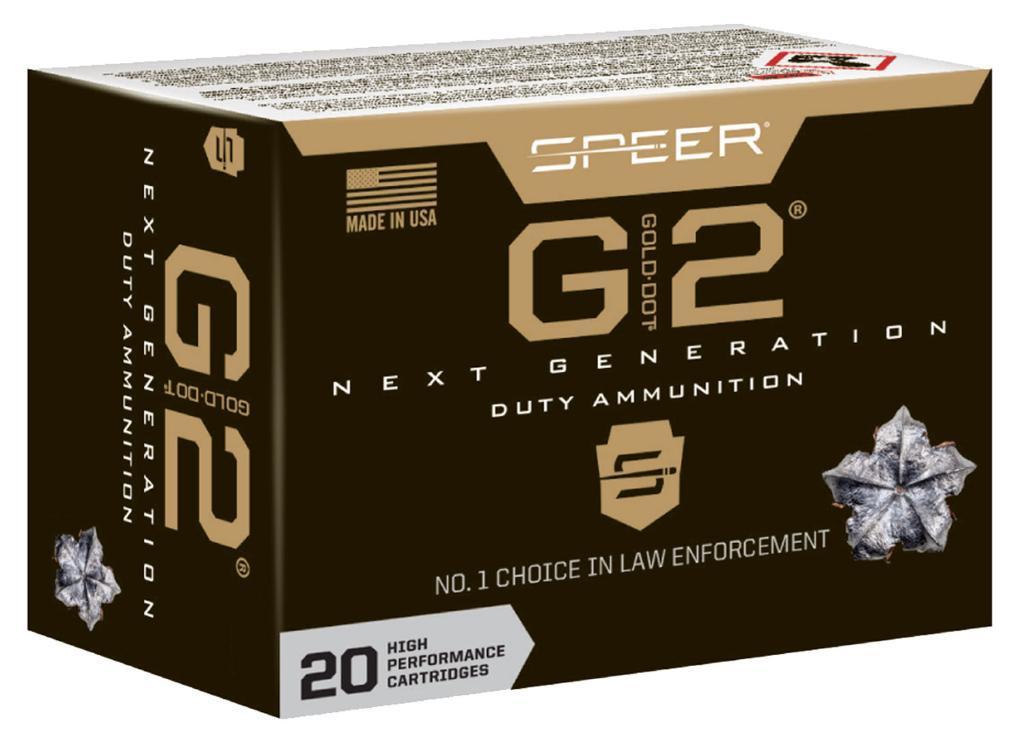 Speer 23999 Gold Dot G2 40 SW 180 gr 1015 fps G2 20 Bx