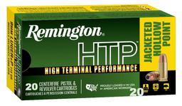 Remington Ammunition 28293 HTP 9mm Luger P 115 gr 1250 fps Jacketed Hollow Point JHP 20 Bx