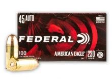 Federal AE45A100 American Eagle Handgun 45 ACP 230 gr Full Metal Jacket FMJ 100 Per Box