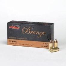 PMC Bronze .32 ACP Handgun Ammo - 71 Grain | FMJ