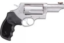 Taurus Judge Revolver - Stainless Steel | 45 Colt / 410 ga | 3" Barrel | 5rd | Rubber Grip | Fiber