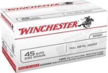 Winchester Ammo USA45AVP USA 45 ACP 230 gr Full Metal Jacket FMJ 100 Bx Value Pack