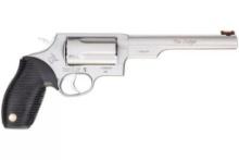 Taurus Judge Revolver - Stainless Steel | 45 Colt / 410 ga | 6.5" Barrel | 5rd | Rubber Grip | Fiber