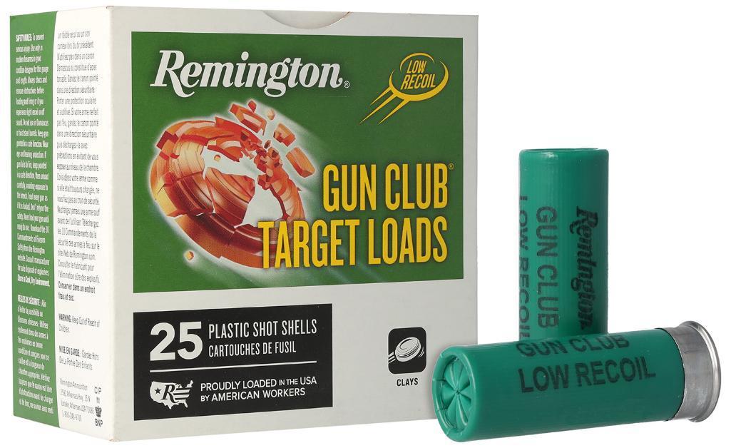 Remington Ammunition 20243 Gun Club 12 Gauge 2.75 1 18 oz 8 Shot 25 Per Box