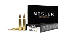 Nosler 60130 Match Grade RDF Target 223 Rem 70 gr RDF Hollow Point BoatTail RDFHPBT 20 Per Box