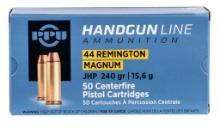 PPU PPH44MH Handgun 44 Rem Mag 240 gr Jacket Hollow Point 50 Per Box