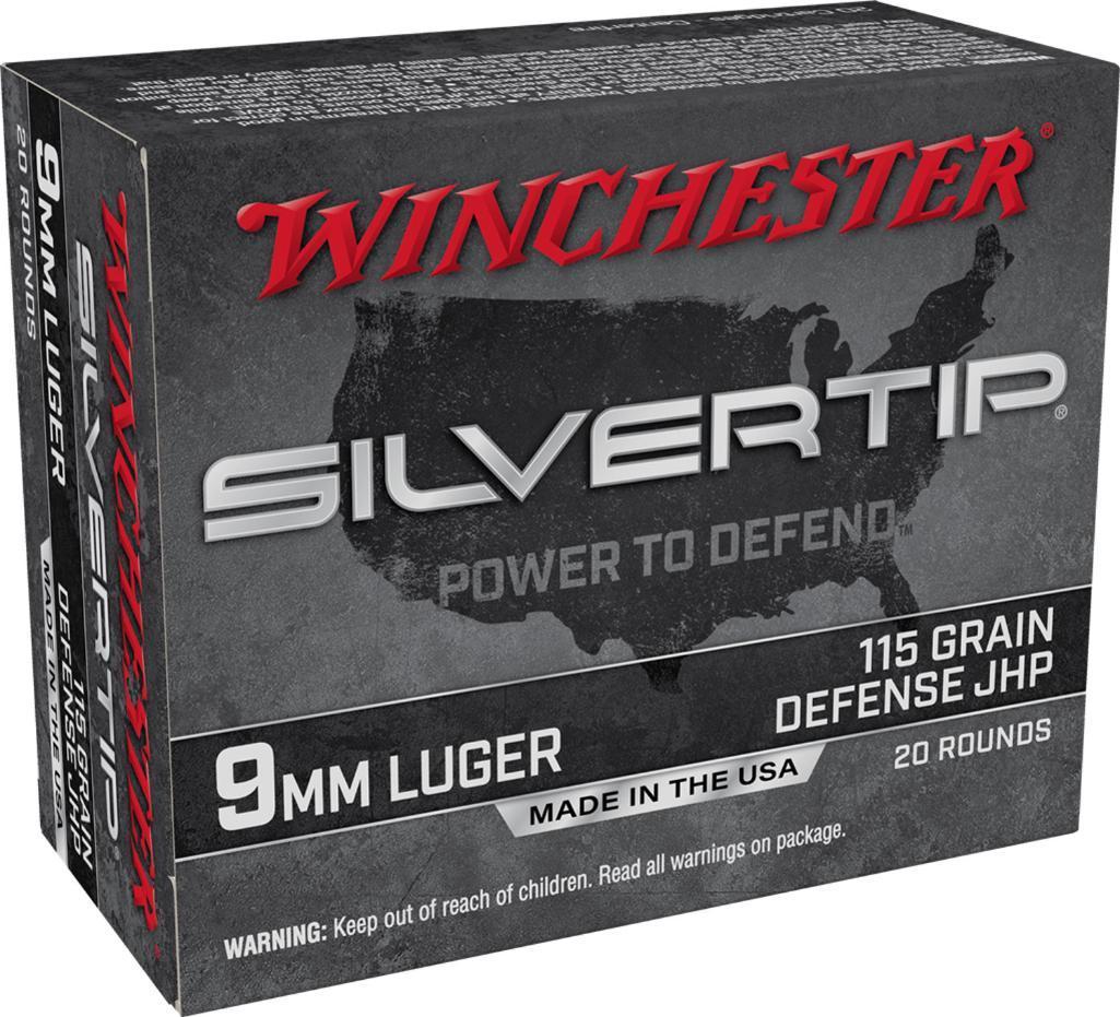 Winchester Ammo W9MMST Silvertip 9mm Luger 115 gr Silvertip Jacket Hollow Point 20 Per Box