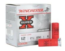 Winchester Ammo XU128 Super X Game Load 12 Gauge 2.75 1 oz 1290 fps 8 Shot 25 Bx