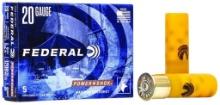 Federal F2033B PowerShok Magnum 20 Gauge 2.75 20 Pellets 1 oz 3 Buck Shot 5 Per Box