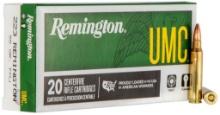 Remington Ammunition 23711 UMC Target 223 Rem 55 gr Full Metal Jacket FMJ 20 Per Box