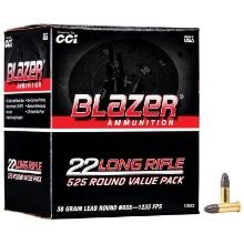 CCI 10022 Blazer Value Pack 22 LR 38 gr 1235 fps Lead Round Nose LRN 525 Box