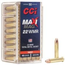 CCI 0023 MaxiMag 22 WMR 40 gr 1875 fps Total Metal Jacket TMJ 50 Bx