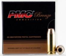 PMC 10B Bronze 10mm Auto 170 gr 1200 fps Jacketed Hollow Point JHP 25 Box