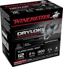 Winchester Ammo XSM124 DryLock Super Magnum 12 Gauge 2.75 1 14 oz 1300 fps 4 Shot 25 Box