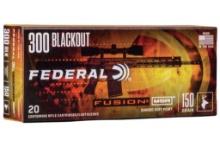 Federal F300BMSR2 Fusion MSR Hunting 300 Blackout 150 gr Fusion Soft Point 20 Per Box