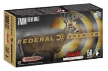 Federal P7RSS1 Premium Hunting 7mm Rem Mag 150 gr Swift Scirocco II 20 Per Box