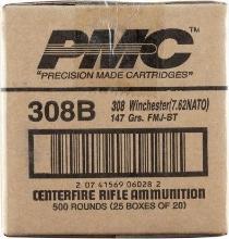 PMC Bronze .308 Winchester Rifle Ammo - 147 Grain | FMJ-BT