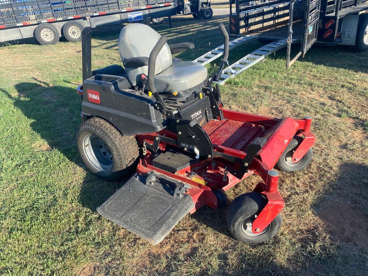 Titan MX 5400 Zero Turn Lawn Mower with 54" mowing deck cranks and runs