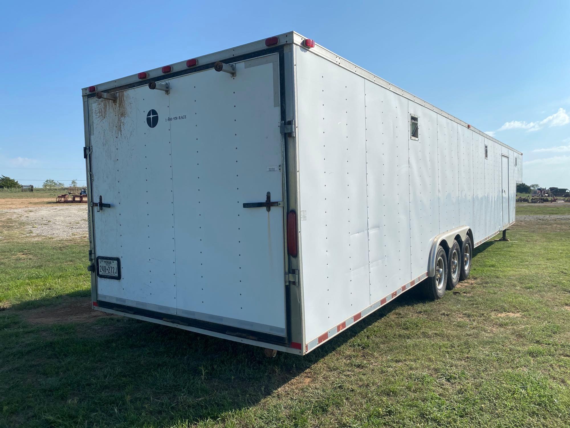 48' Box Trailer with living quarters and tool boxes... and winch Triple axle, outside lights... Sell