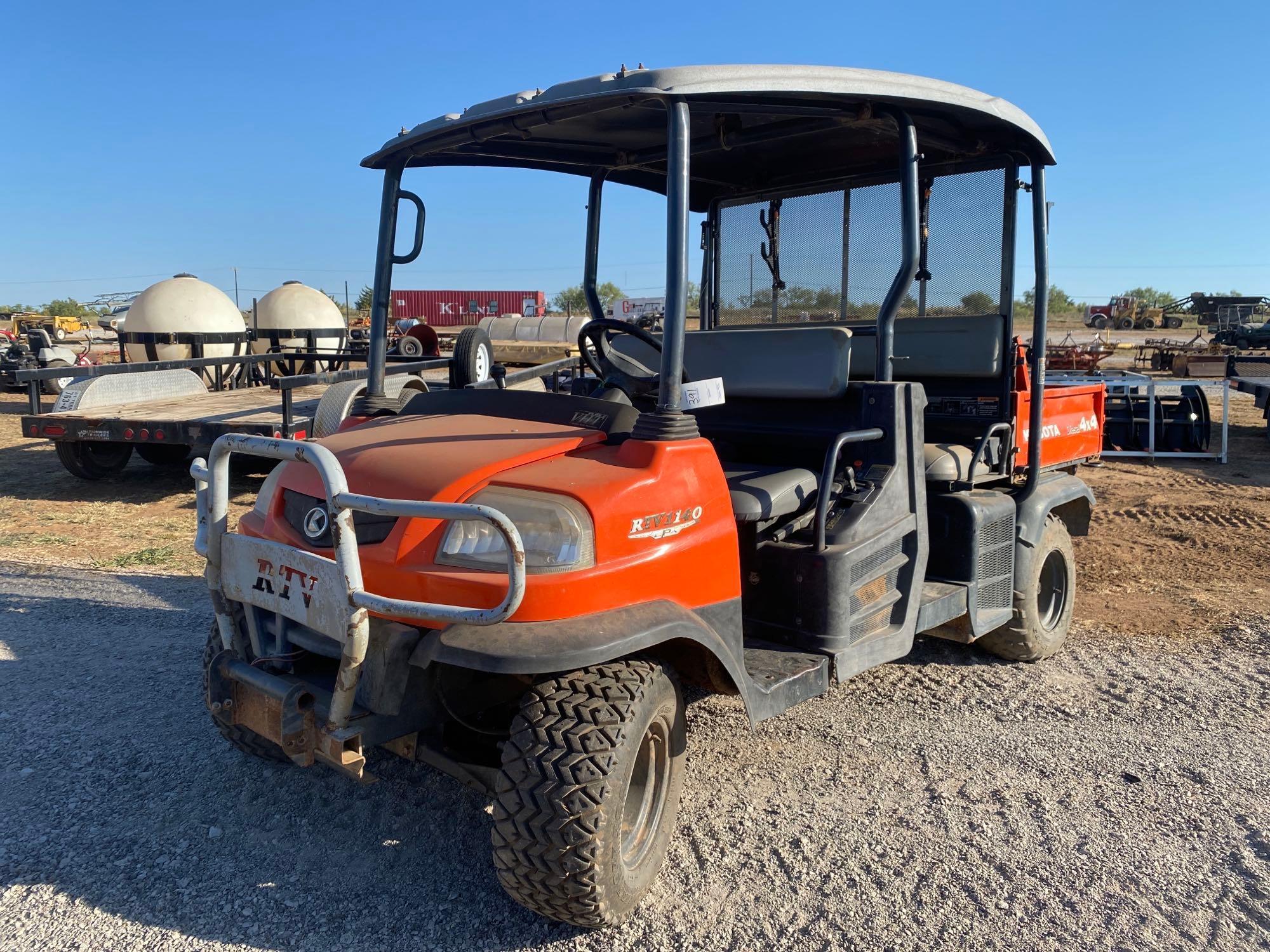 Kubota RTV1100 Side by Side... ... 2713 Hours runs and drives