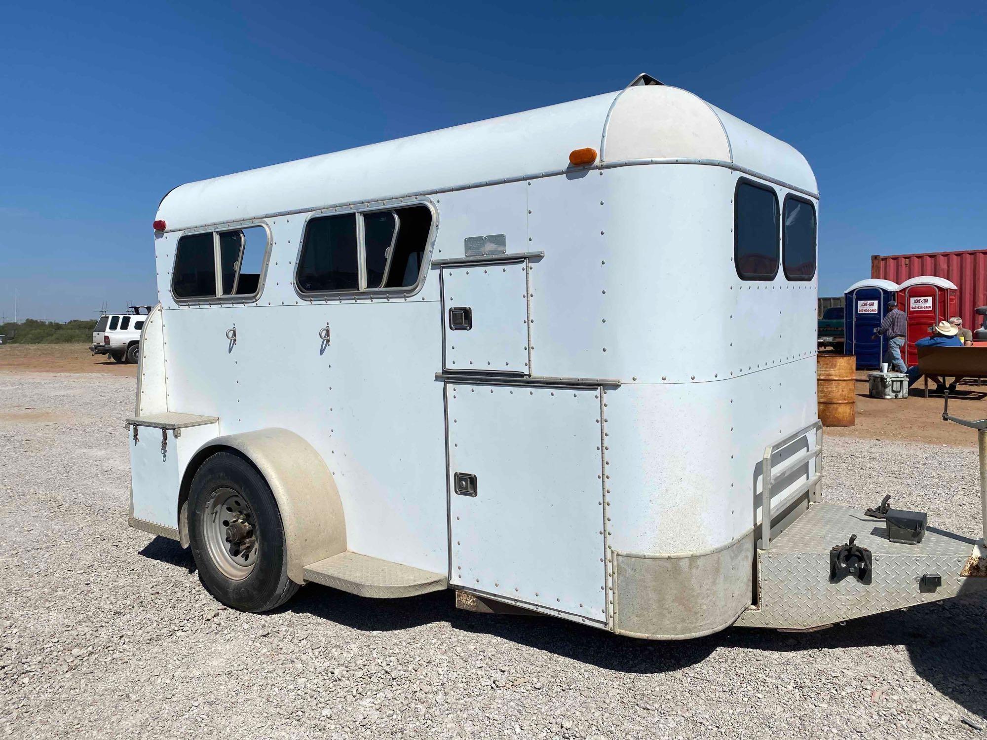 2 horse side by side all aluminum trailer custom built by Pete Zanetti Trailers title may be