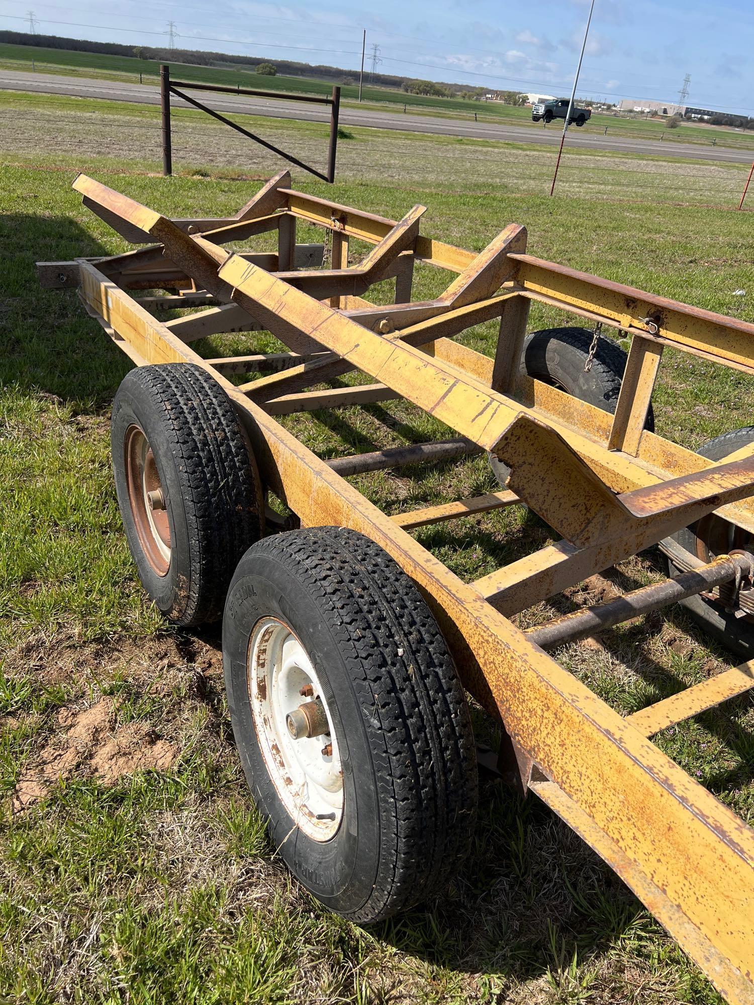 4 BALE BUMPER PULL INDIVIDUAL DUMP... 6 LUG AXLES GOOD TIRES SELLS WITH A BILL OF SALE ONLY