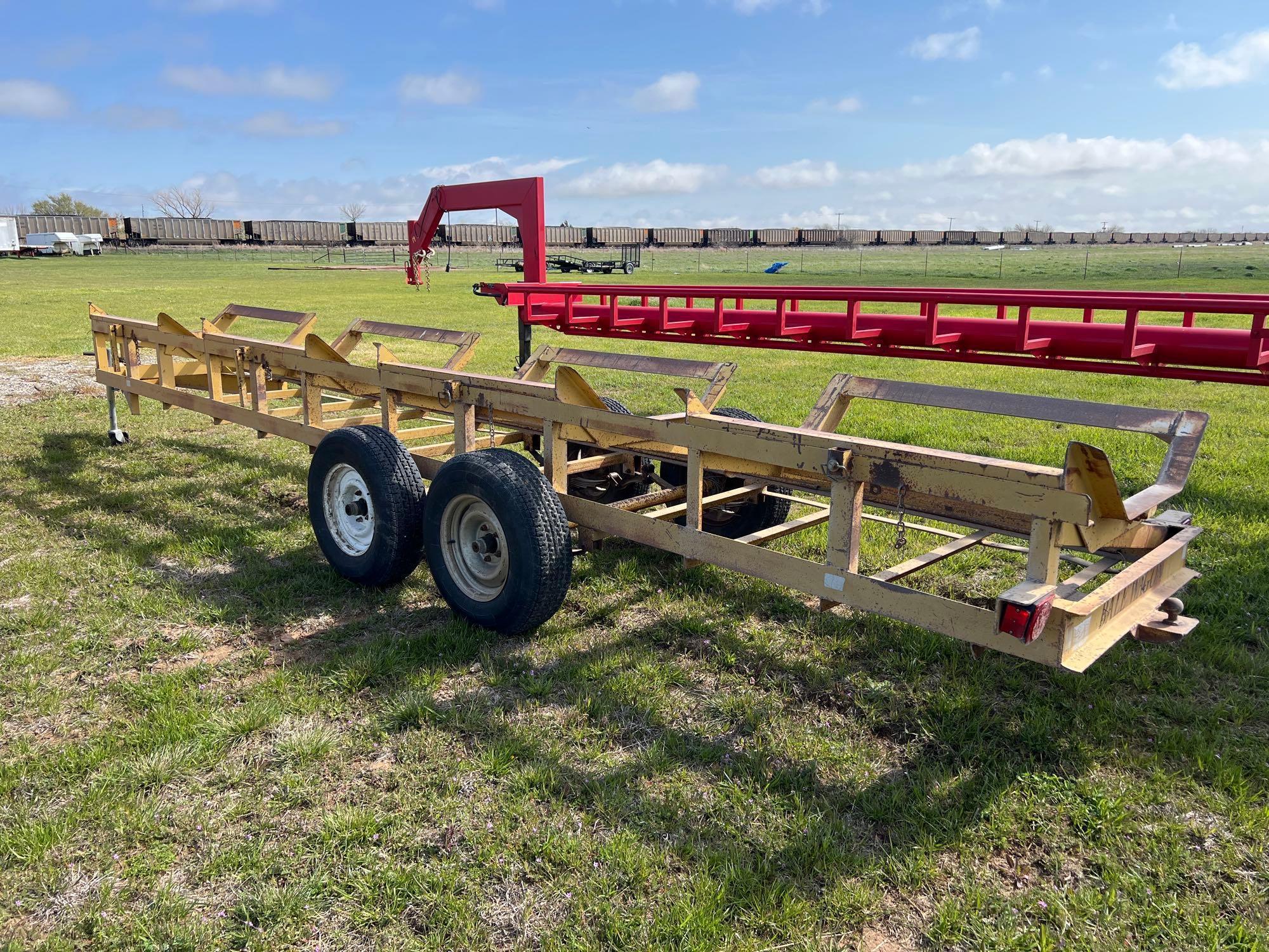 4 BALE BUMPER PULL INDIVIDUAL DUMP... 6 LUG AXLES GOOD TIRES SELLS WITH A BILL OF SALE ONLY