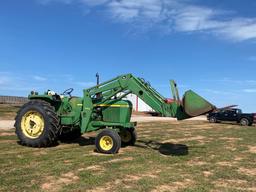 JOHN DEERE 4030... 260 LOADER SYNCRO RANGE TRANSMISSION, 2 REMOTES... 6882 HOURS, OPEN STATION... SE