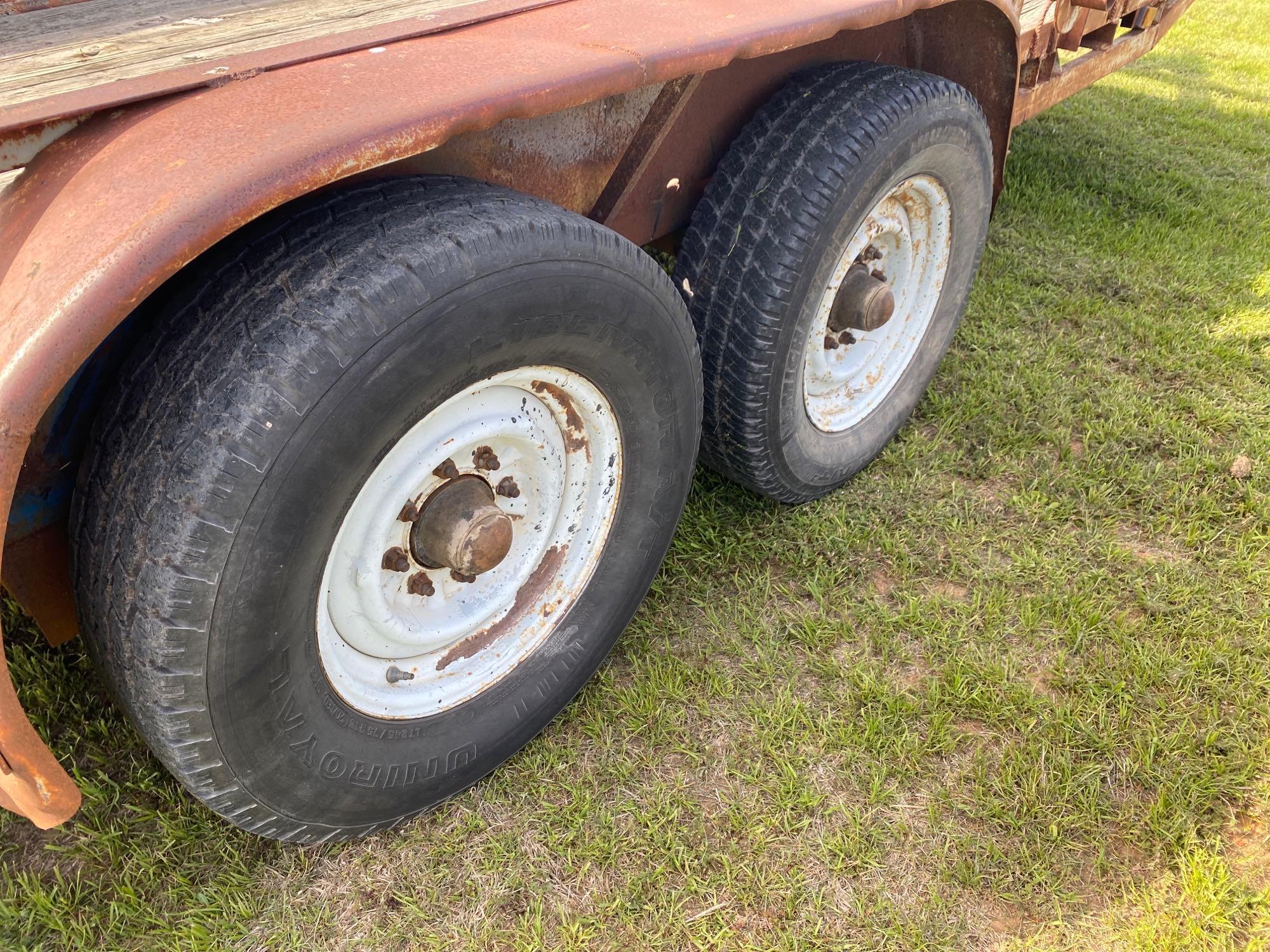 16' X 6' 5" WIDE UTILITY TRAILER... 8 LUG AXLES... 16" TIRES... ???????SELLS WITH A BILL OF SALE ONL