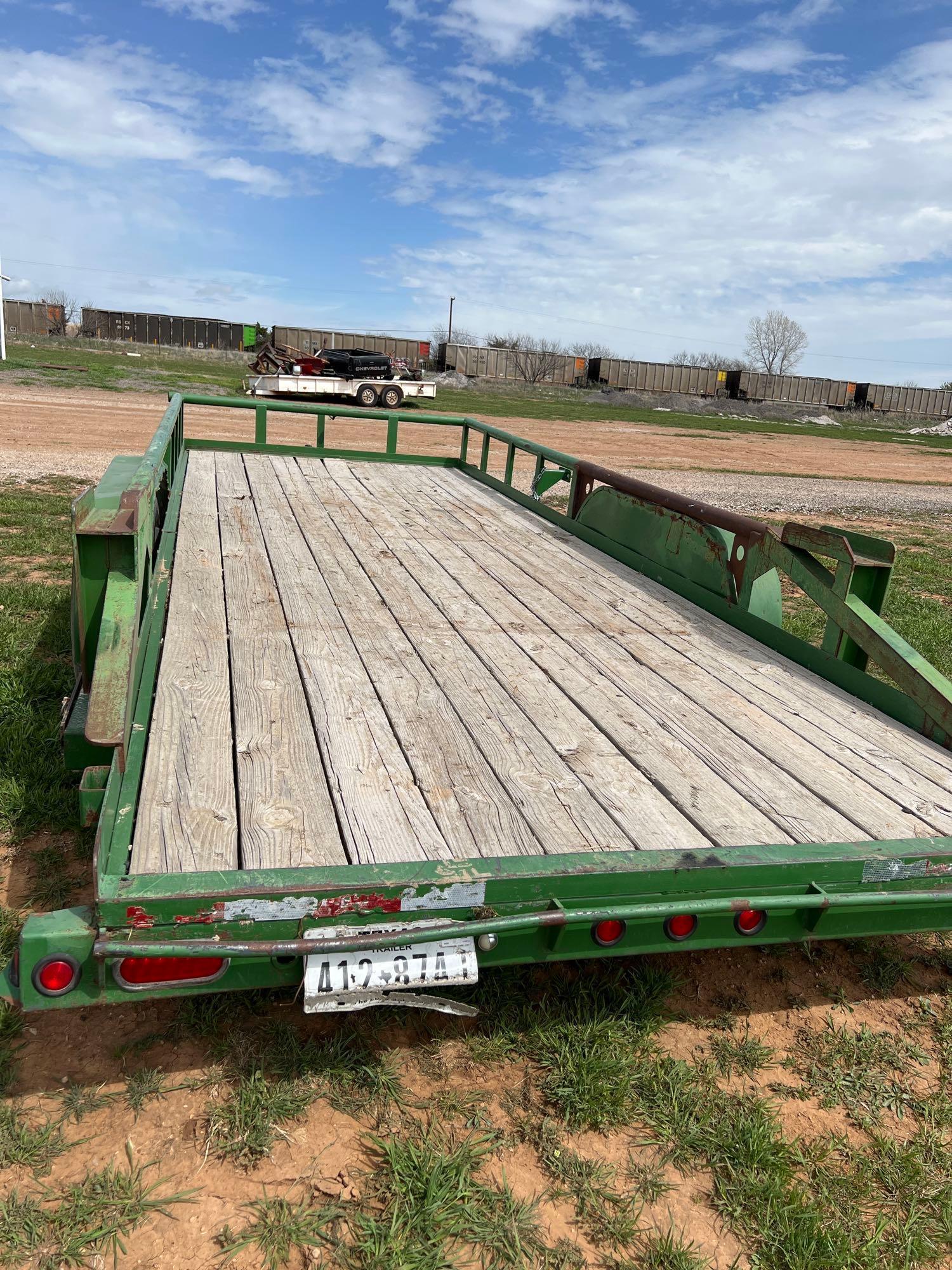 2015 BIG TEX BUMPER PULL TRAILER 20' LONG 6'11" WIDE 16 IN TIRES HEAVY DUTY... SELLS WITH TITLE