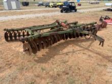 14' offset John Deere Disc fairly new tires, outside wheels and tires missing