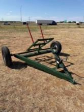 SHOP MADE BALE BUGGY WITH HAND CRANK WINCH