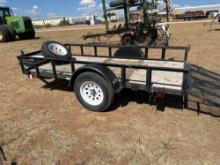UTILITY TRAILER WITH FOLDING RAMP 5'X10' COMES WITH TWO SPARE TIRES